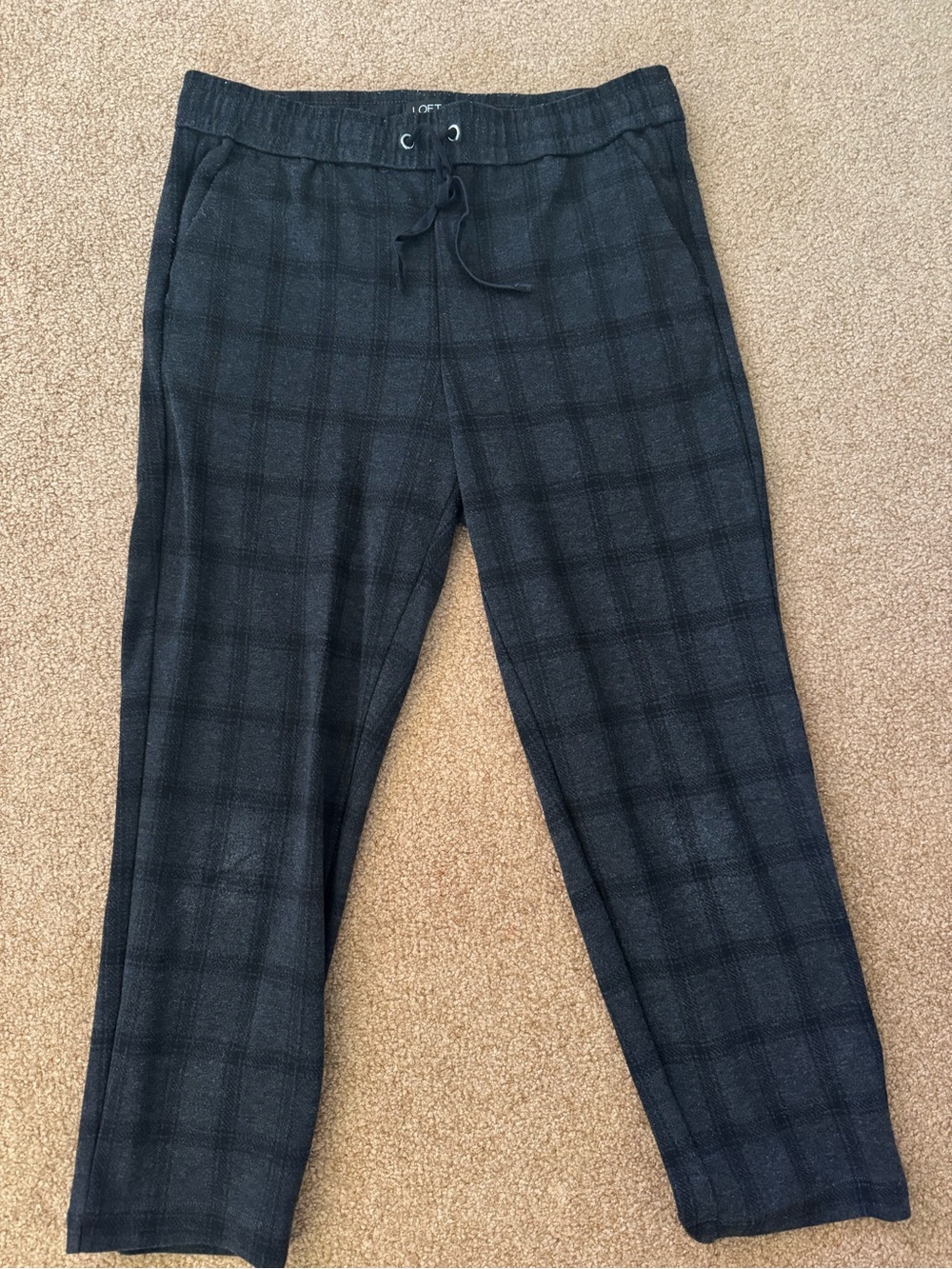 LOFT tapered plaid Dress pants